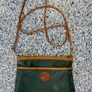 Vintage Carina intl Green and Brown crossbody Bag